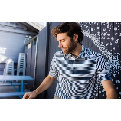 Cutter & Buck Virtue Eco Pique Stripe Recycled Mens Polo Shirt