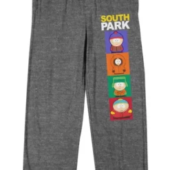 South Park Four Boys Men's Gray Heather Sleep Pajama Pants