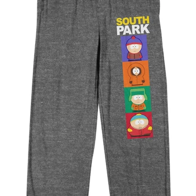 South Park Four Boys Men's Gray Heather Sleep Pajama Pants