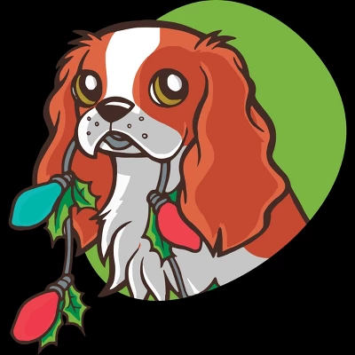 Men's Design By Humans Super Cute Dog Paws Print Christmas Tree T-Shirt By Rasok Tank Top