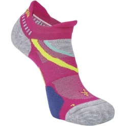 Balega UltraGlide No Show Running Socks - Electric Pink/Midgray