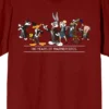 WB 100: Looney Tunes Mashups Hogwarts Students Crew Neck Short Sleeve Cardinal Red Men's T-shirt