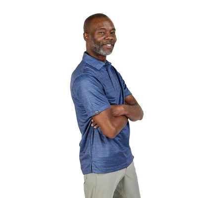 Storm Creek Men's Viscose Made From Bamboo Birdseye Print Polo Shirt - Image 2