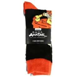 Avatar The Last Airbender 5 Pack Crew Socks Set For Men