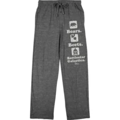 The Office Icons Men's Graphite Heather Sleep Pajama Pants