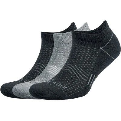 Balega Zulu No Show Running Socks 3-Pack - Black/Gray - Image 2