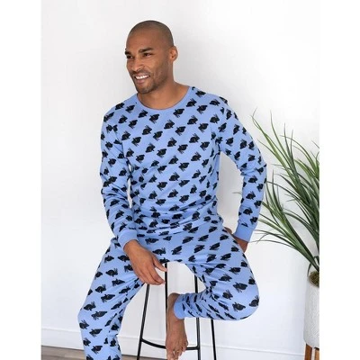 Leveret Mens Two Piece Cotton Pajamas - Image 2