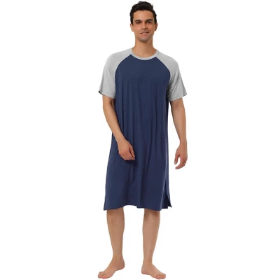 Lars Amadeus Men's Comfy Lounge Soft Pajamas Loose Short Sleeves Sleep Nightgown Nightwear - Image 11