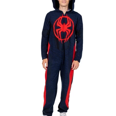 Spider-Man Miles Morales Men's Hooded Union Suit With Leg Hem - Image 4