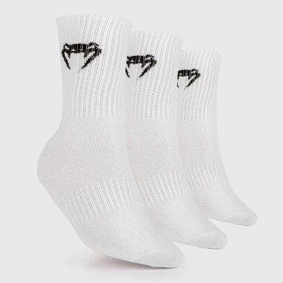 Venum Classic Socks 3-Pack - White/Black - Image 4