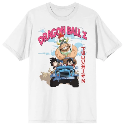 Dragon Ball Z Jeep Ride Crew Neck Short Sleeve White Men's T-shirt - Image 3