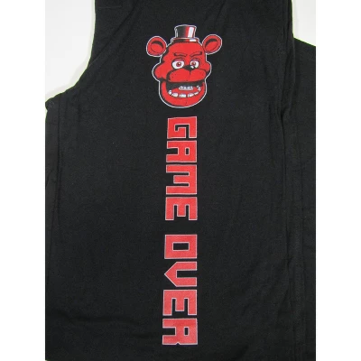 Five Nights At Freddy's Freddy Fazbear Game Over Men's Black Sleep Pajama Pants
