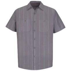 Red Kap® Men's Short Sleeve Industrial Stripe Work Shirt