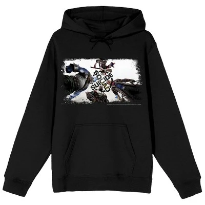 DC COMICS Suicide Squad: Kill The Justice League Game Key Art Adult Black Graphic Hoodie - Image 3