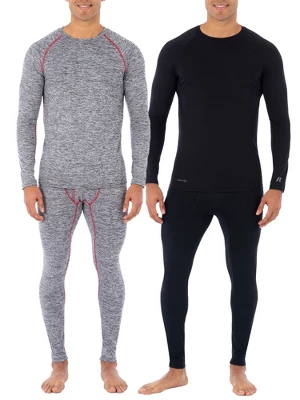 Russell Men's L2 Performance Baselayer Thermal Underwear Shirt, 2 Pack Bundle