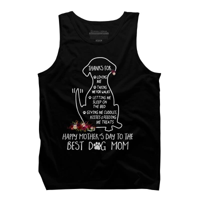Men's Design By Humans Happy Mothers Day Best Dog Mom Thanks By MiuMiuShop Tank Top - Image 2