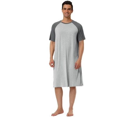 Lars Amadeus Men's Comfy Lounge Soft Pajamas Loose Short Sleeves Sleep Nightgown Nightwear - Image 8