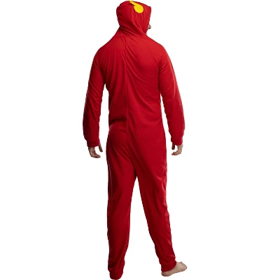 DC Comics Mens' Superhero Character Hooded Union Suit Footless Pajamas Costume - Image 2