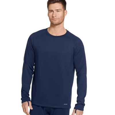 Jockey Men's Grid Fleece Thermal Long Sleeve Crew - Image 2