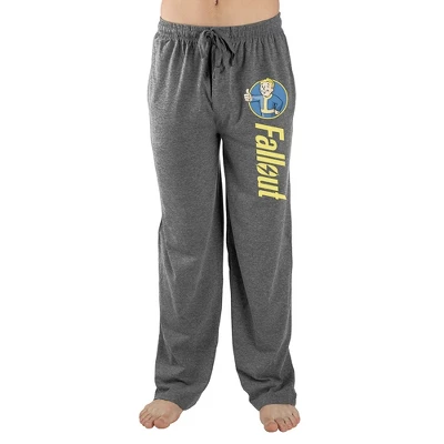 Mens Grey Fallout Logo Video Game Lounge Wear Sleep Pajama Pants - Image 3