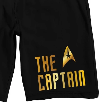 Star Trek Original Series The Captain Men's Black Sleep Pajama Shorts