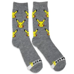 Pokemon 5pk Character All Over Print Crew Sock Bundle