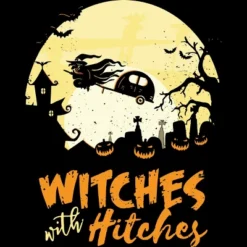 Men's Design By Humans Halloween Camping Witches Hitches Funny By RedBirdLS Tank Top
