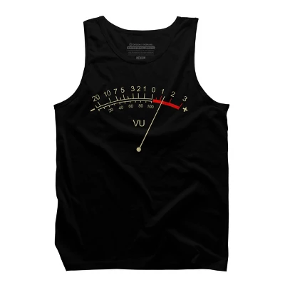 Men's Design By Humans VU Meter Vintage Analog By Clickbong Tank Top - Image 2