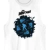 Universal Monsters Wolfman Forest Crew Neck Sleeveless White Men's Tank Top