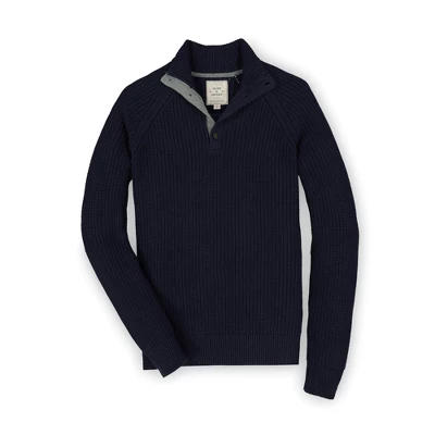 Hope & Henry Mens' Mock Neck Cable Sweater - Image 6