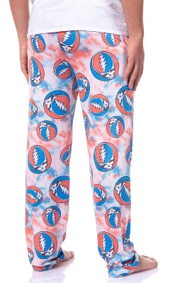 Grateful Dead Men's Allover Steal Your Face Logo Tie Dye Adult Pajama Pants - Image 3