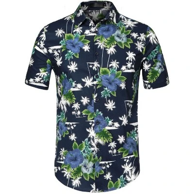 Lars Amadeus Men's Summer Floral Printed Short Sleeves Button Down Beach Hawaiian Shirt - Image 9