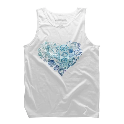 Men's Design By Humans Sea. Heart Of The Shells. By Katyau Tank Top - Image 6