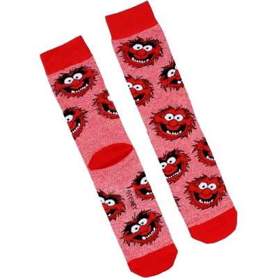 Disney The Muppets Kermit Gonzo Animal 3 Pair Men's Crew Socks Multicoloured - Image 2