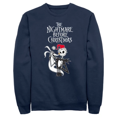 Men's The Nightmare Before Christmas Jack Skellington Santa Hat Logo Sweatshirt - Image 3