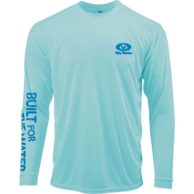 Flying Fisherman Built For Water Performance Long Sleeve T-Shirt - Aqua - Image 3