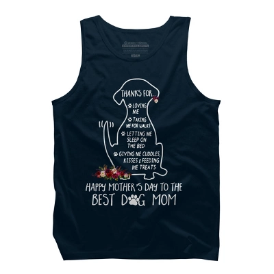 Men's Design By Humans Happy Mothers Day Best Dog Mom Thanks By MiuMiuShop Tank Top - Image 4