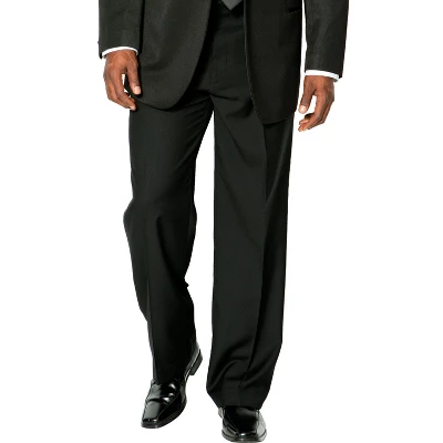 KS Signature By KingSize Men's Big & Tall Plain Front Tuxedo Pants - Image 3
