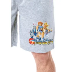 ThunderCats 1985 Mens' Classic TV Show Characters Sleep Pajama Shorts Grey