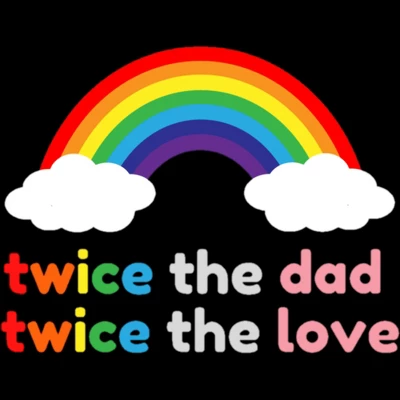 Design By Humans Rainbow Twice The Dad & Love By Tank Top
