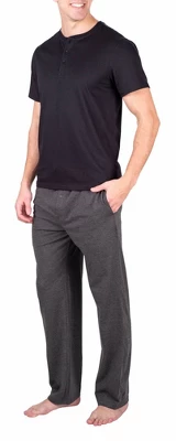 SLEEPHERO Men's Short Sleeve Henley And Pant Pajama Set - Image 5