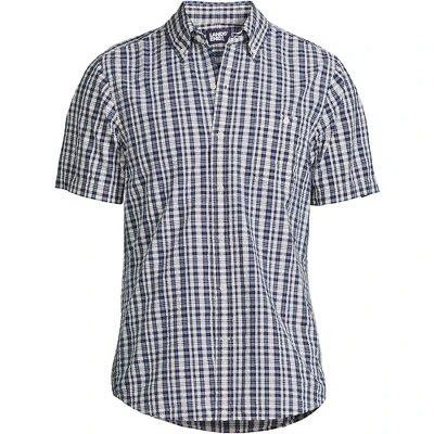 Lands' End Men's Traditional Fit Short Sleeve Seersucker Shirt - Image 11