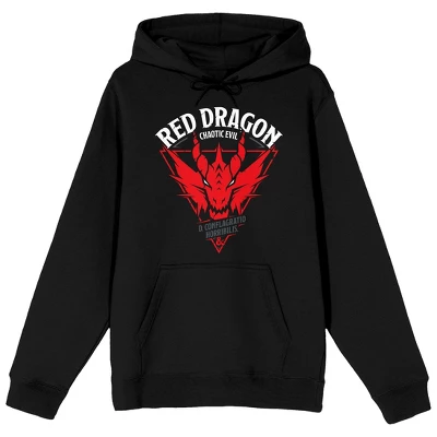 Dungeons & Dragons Red Dragon Men's Black Graphic Hoodie - Image 3