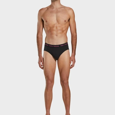 Pair Of Thieves Men's 3pk Super Fit Briefs - Solid Black