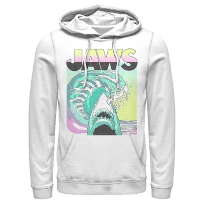Men's Jaws 80s Colorful Wave Pull Over Hoodie - Image 3