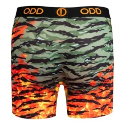 Odd Sox Men's Funny Underwear Boxer Briefs Hot Blaze Fire Flames Graphic Print