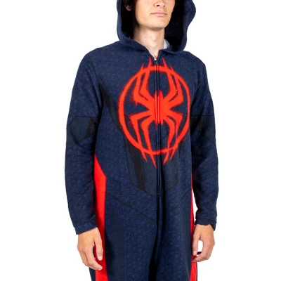 Spider-Man Miles Morales Men's Hooded Union Suit With Leg Hem - Image 2