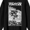 Teenage Mutant Ninja Turtles TMNT Comic Origins Crew Neck Long Sleeve Black Adult Sweatshirt