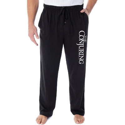 The Conjuring Men's Horror Movie Logo Sleep Pajama Pants Bottoms Black - Image 3