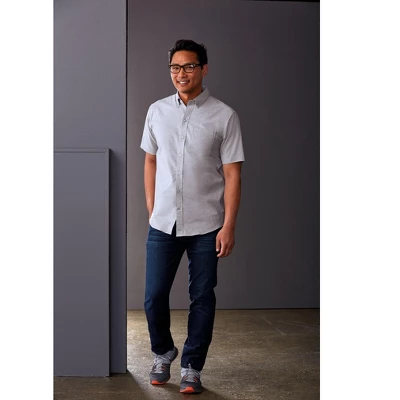 Cutter & Buck Stretch Oxford Mens Short Sleeve Dress Shirt